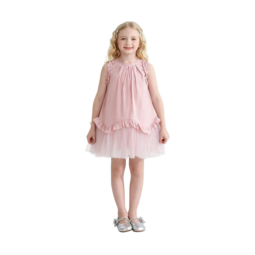 Pink Lumielle Ruffle Dress