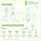 Baby Electric: Nail Trimmer: Replacement Heads - Blue 3pcs