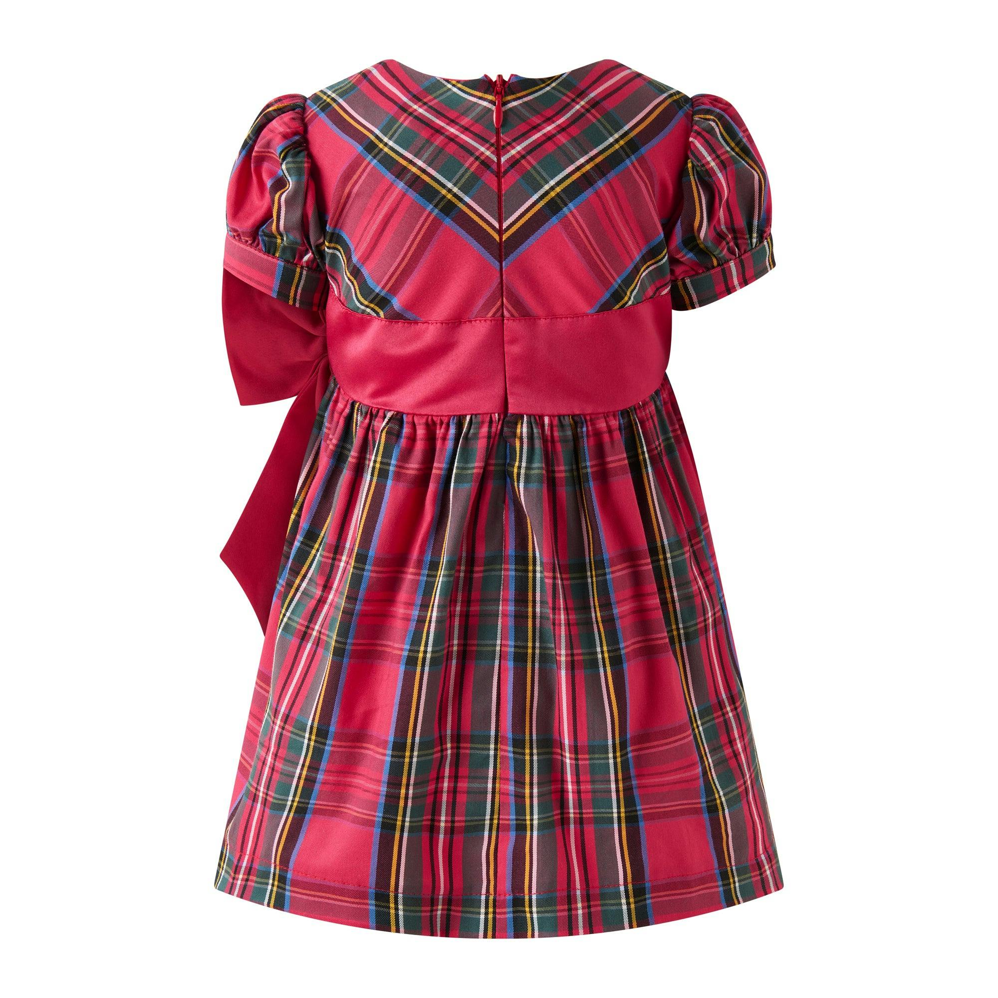 Baby Red Tartan Bow Dress