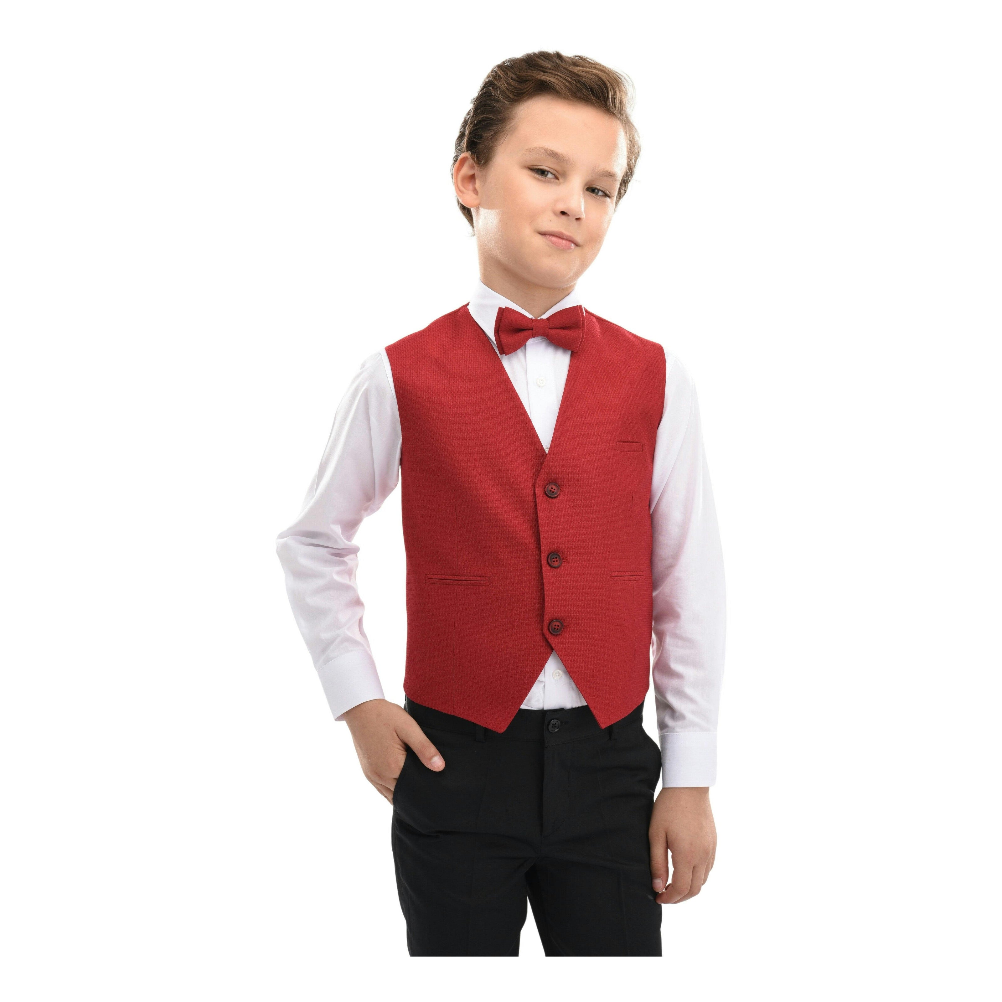 Red Lachlan Vest Outfit Set