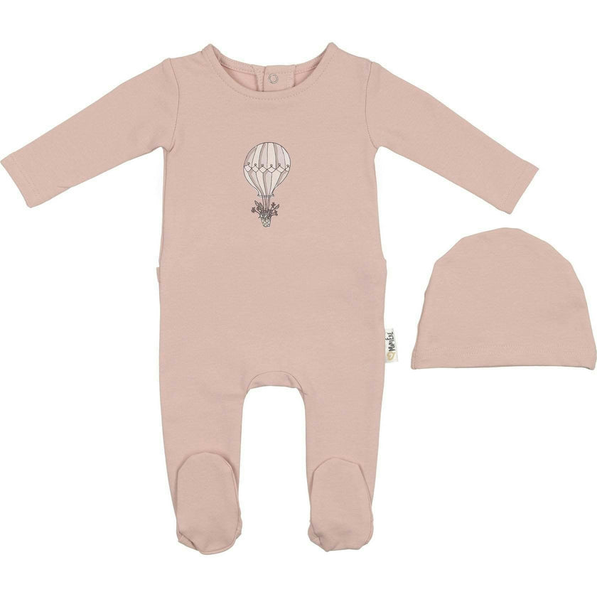 Air Balloon Footie and Beanie Set