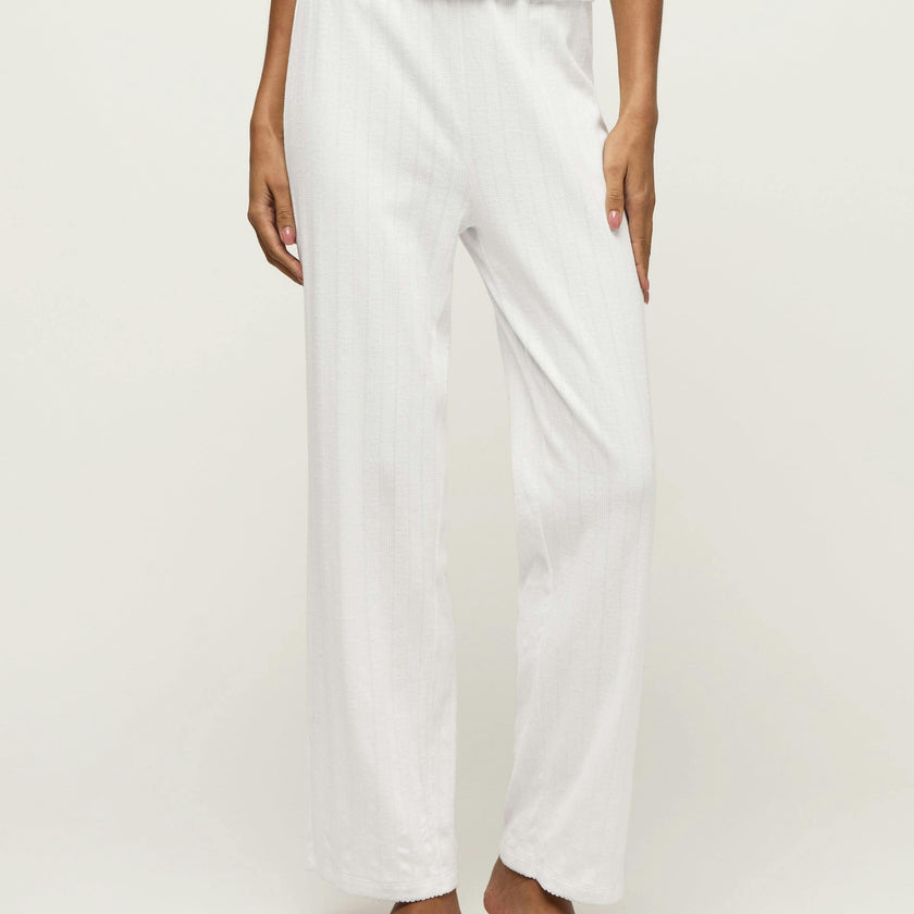 Women's Pointelle Pant in White