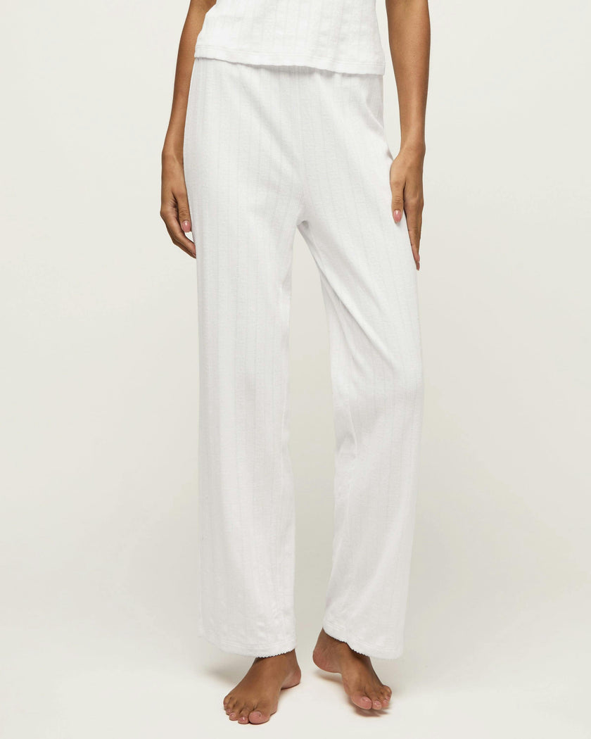 Women's Pointelle Pant in White