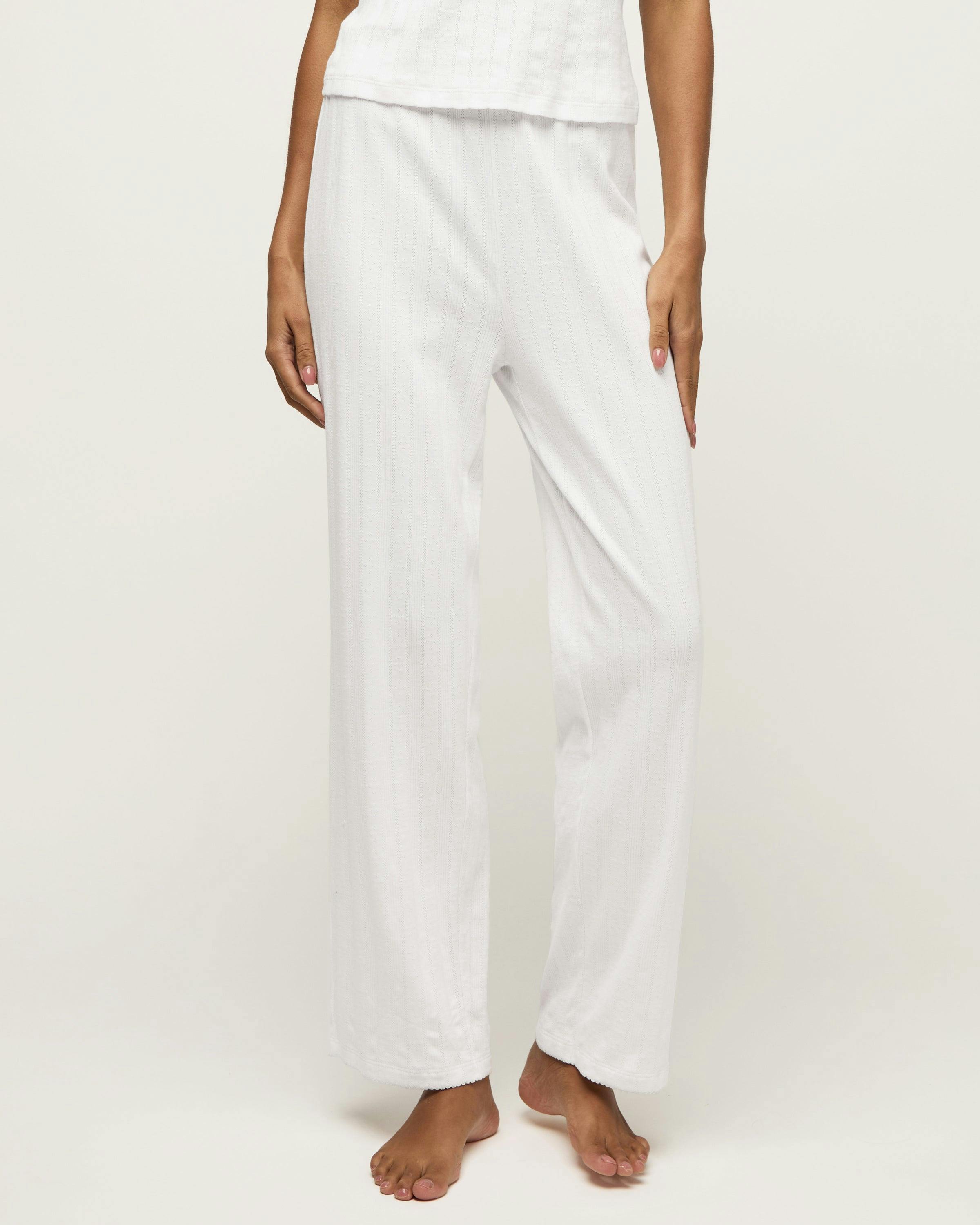Women's Pointelle Pant in White