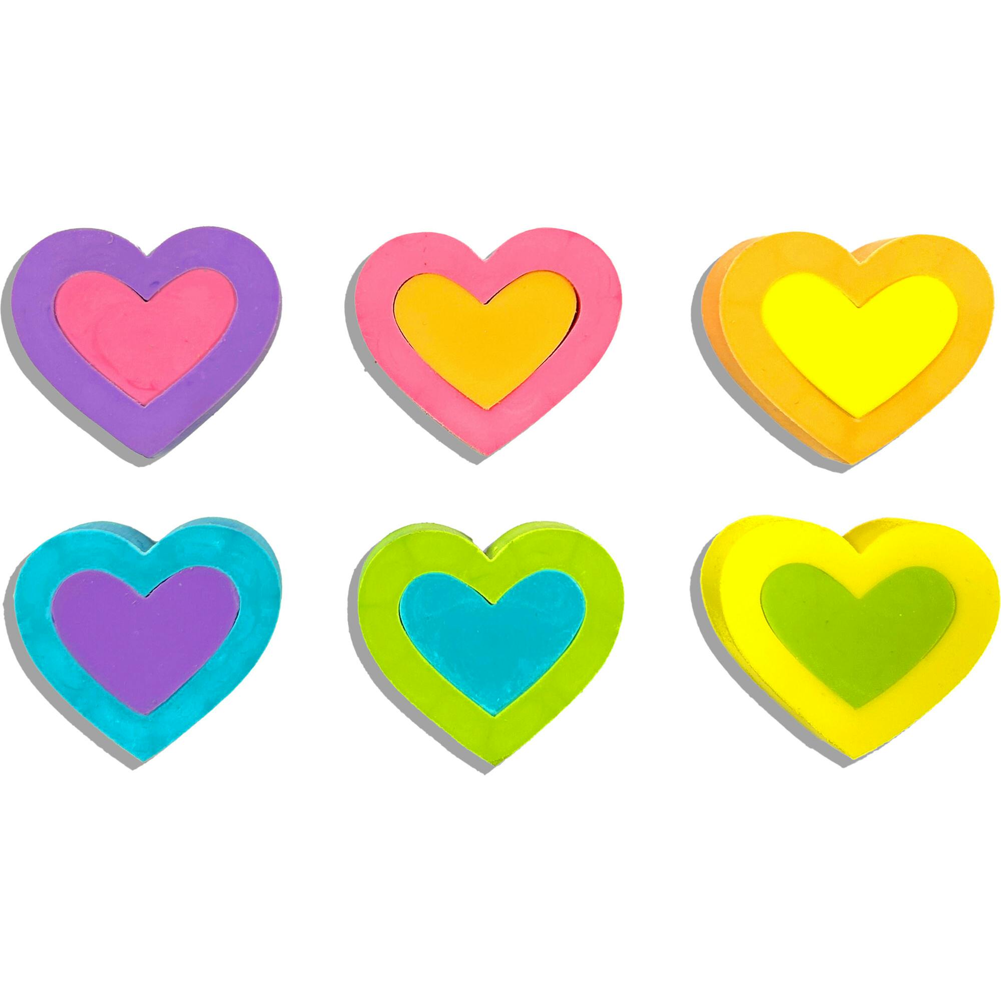 Hearts in Bloom Puzzle Erasers - Set of 6