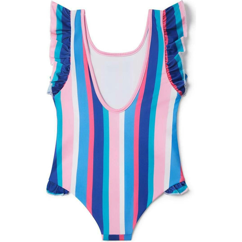 Sundown Stripe Ruffle Swimsuit