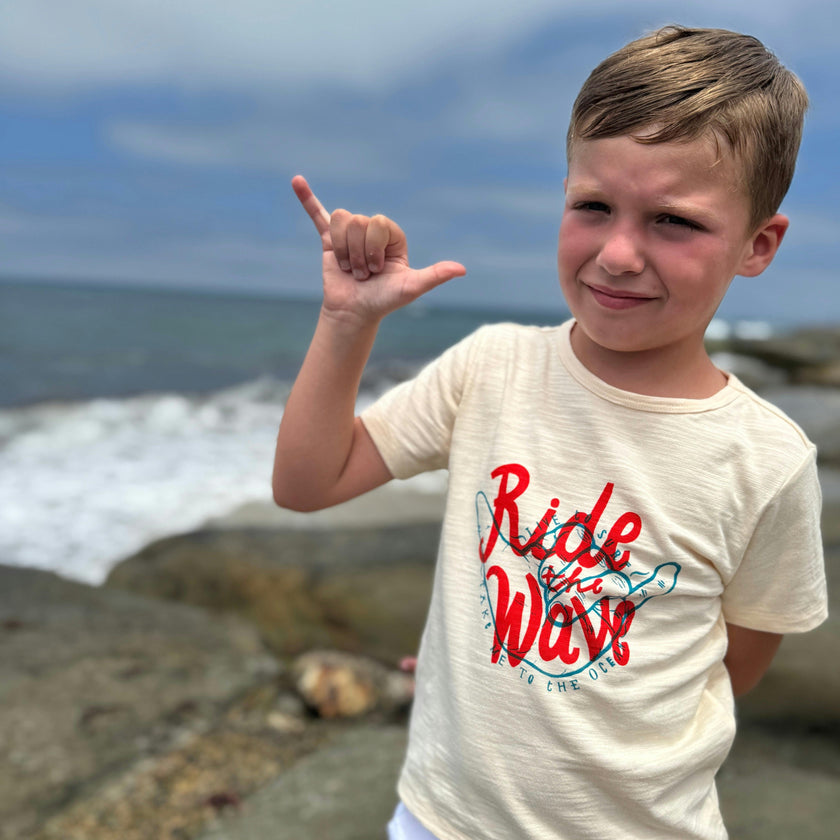 FALMOUTH RIDE THE WAVE Printed Tee
