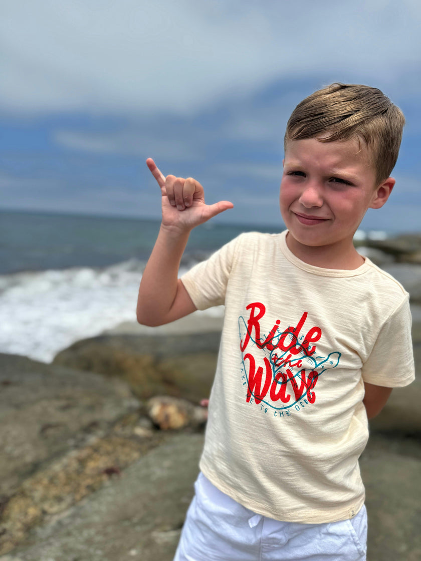FALMOUTH RIDE THE WAVE Printed Tee