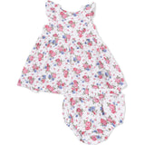 Cabbage Roses - Ruffle Sleeve Dress and Bloomer