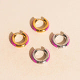 Neon Color Chunky Rounded Huggie Hoop Earrings