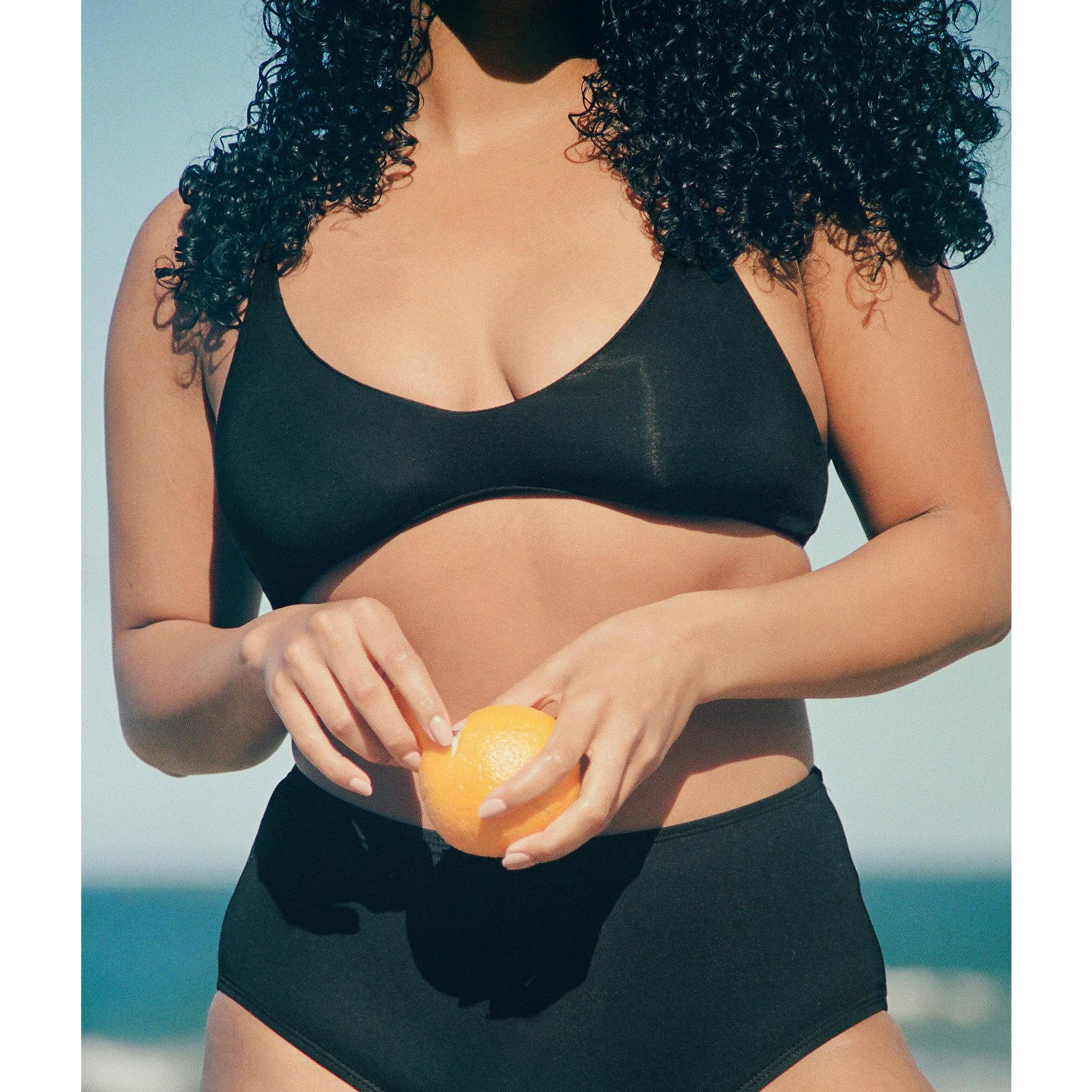 The Valencia Bikini Top - Flat - Black