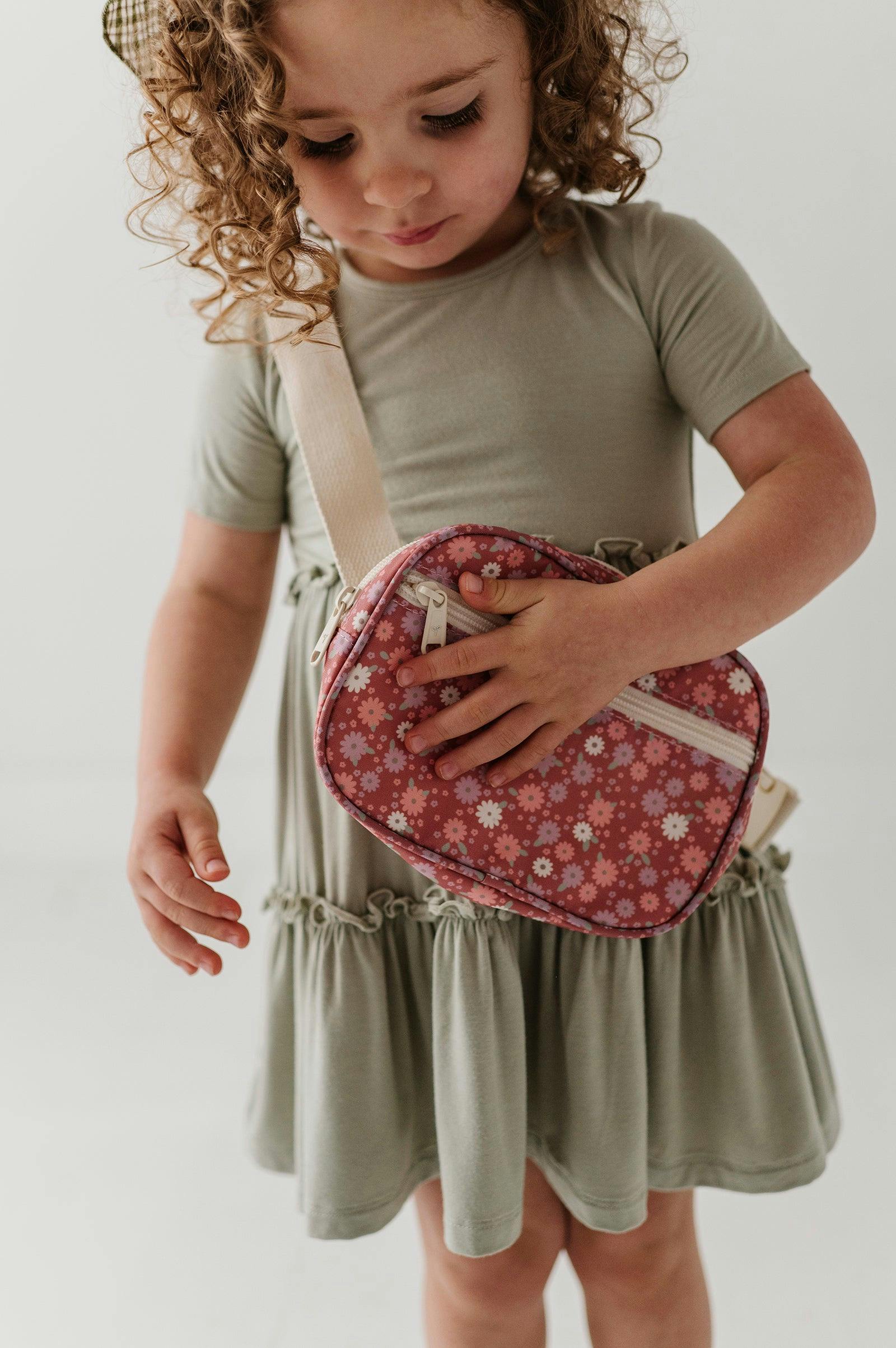Girls Mini Belt Bag in Tiny Petals