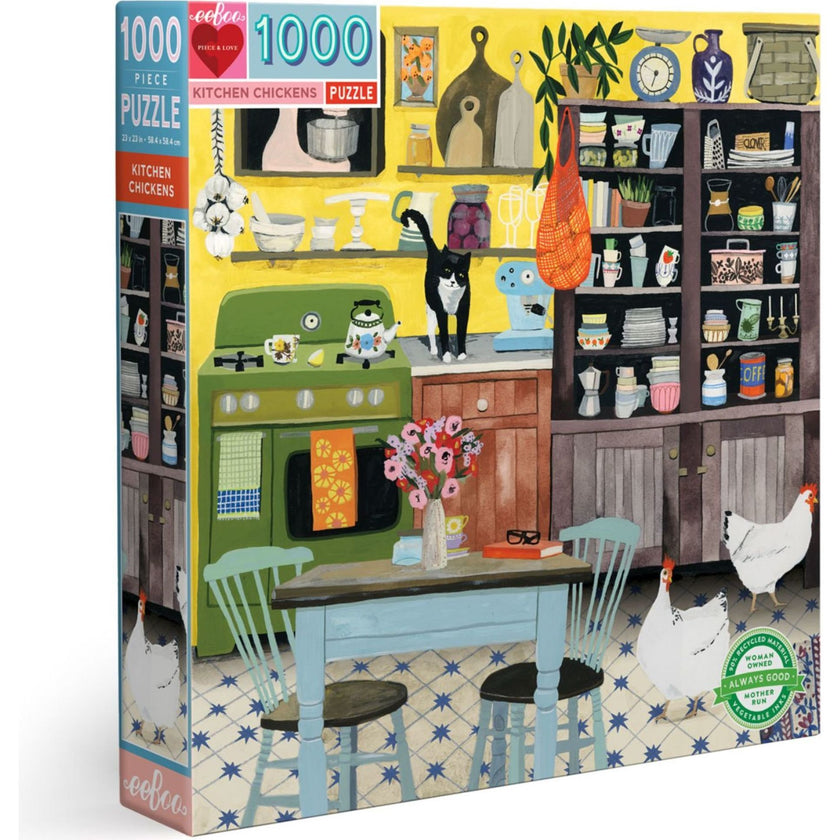Piece and Love Kitchen Chickens Jigsaw Puzzle