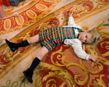 GEORGE TARTAN ROUGE OVERALLS SET