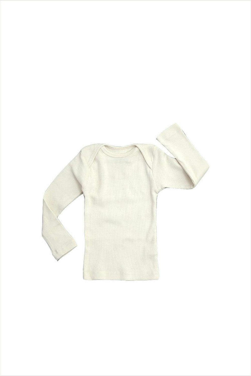 Rib Lap Shoulder Tee Long Sleeve Sand