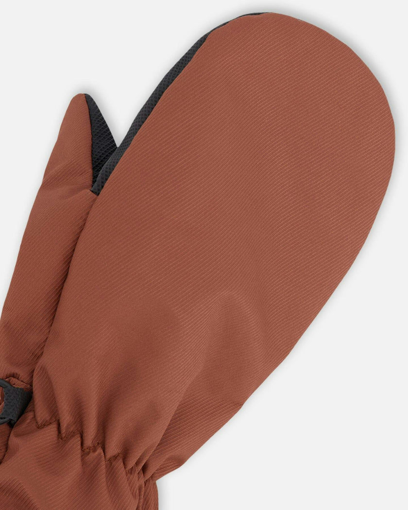 Mid-Season Mittens In Recycled Polyester Brown