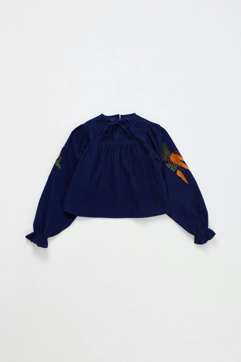 VEGETABLES MICROCORDUROY TOP BLUE