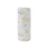 Deluxe Muslin Swaddle Blanket - Rainbows & Raindrops