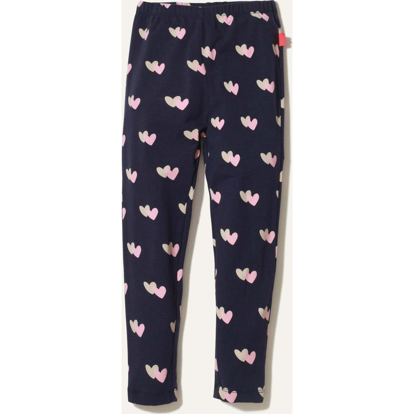 Recycled Cotton Hearts Kid Legging, Navy