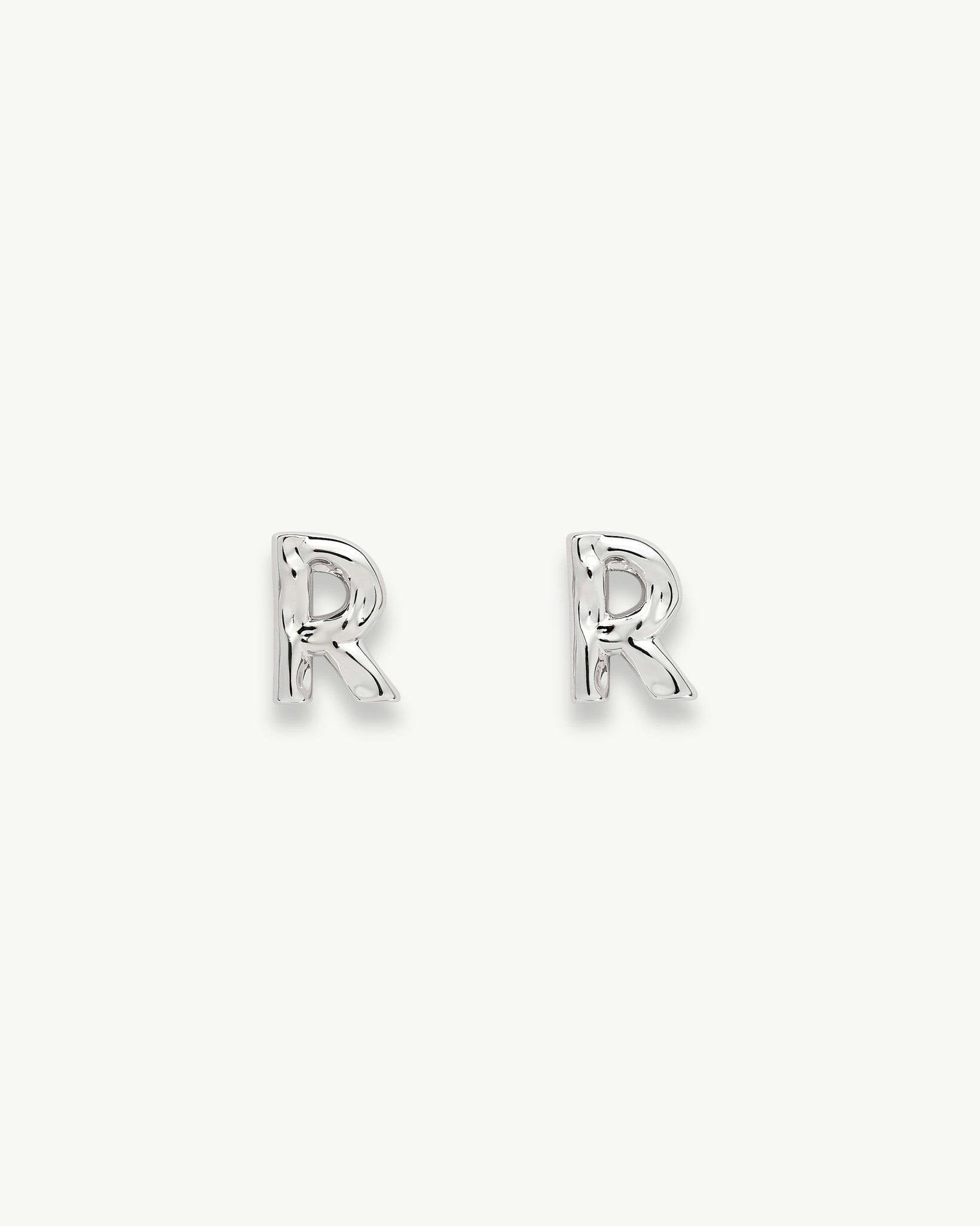 Monogram Handmade Gold Plated Stud Earring