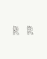 Monogram Studs in Silver