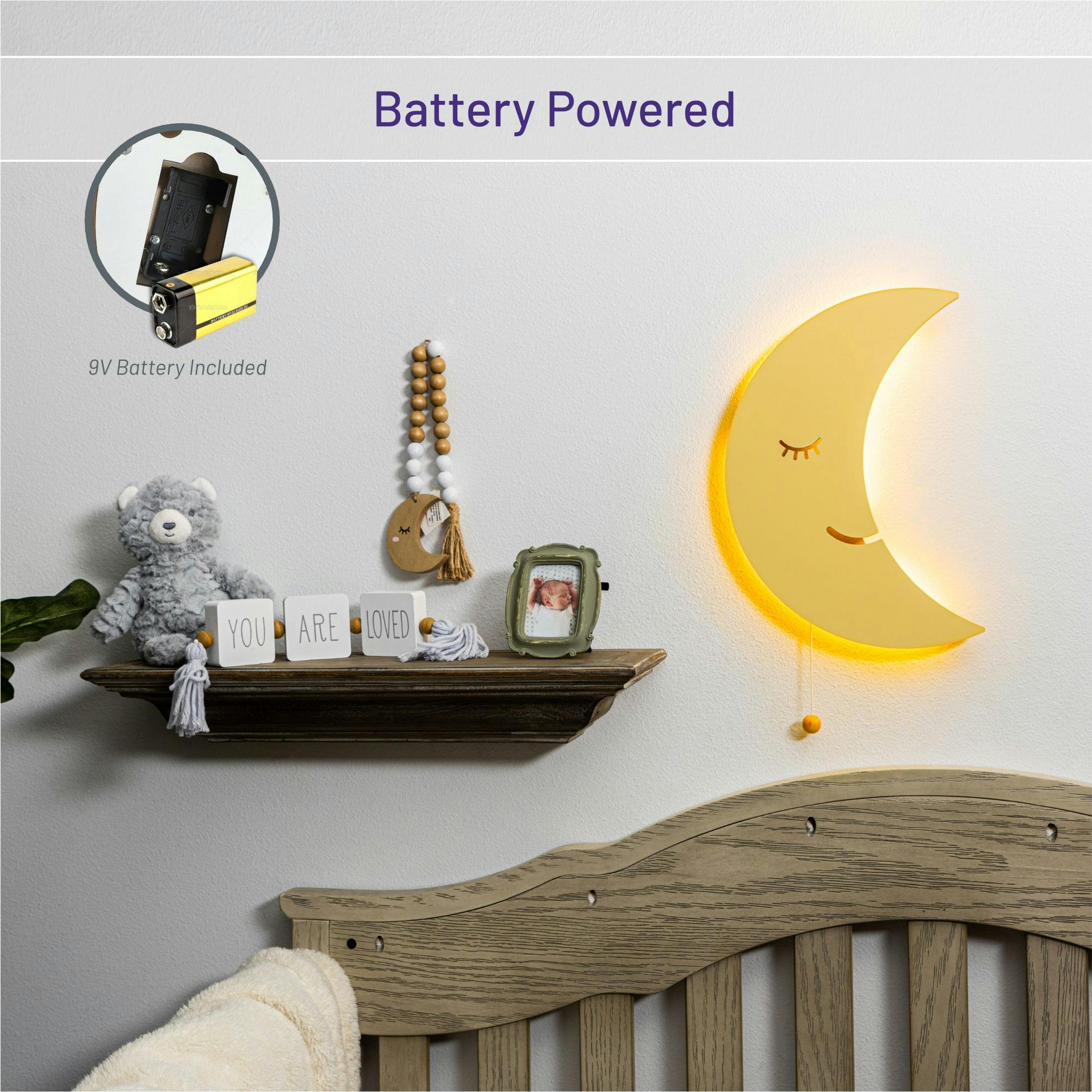LumiDreams Wall Light - Kid's Decor Nightlight Moon