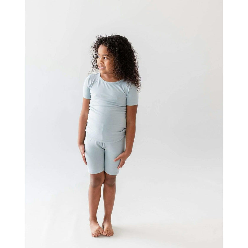 Short Sleeve Toddler Pajama Set, Fog