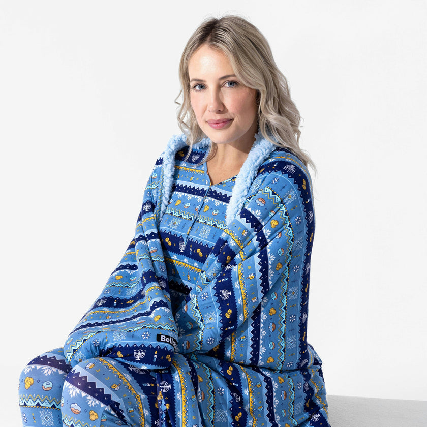 Hanukkah Fair Isle Bamboo Sherpa Blanket
