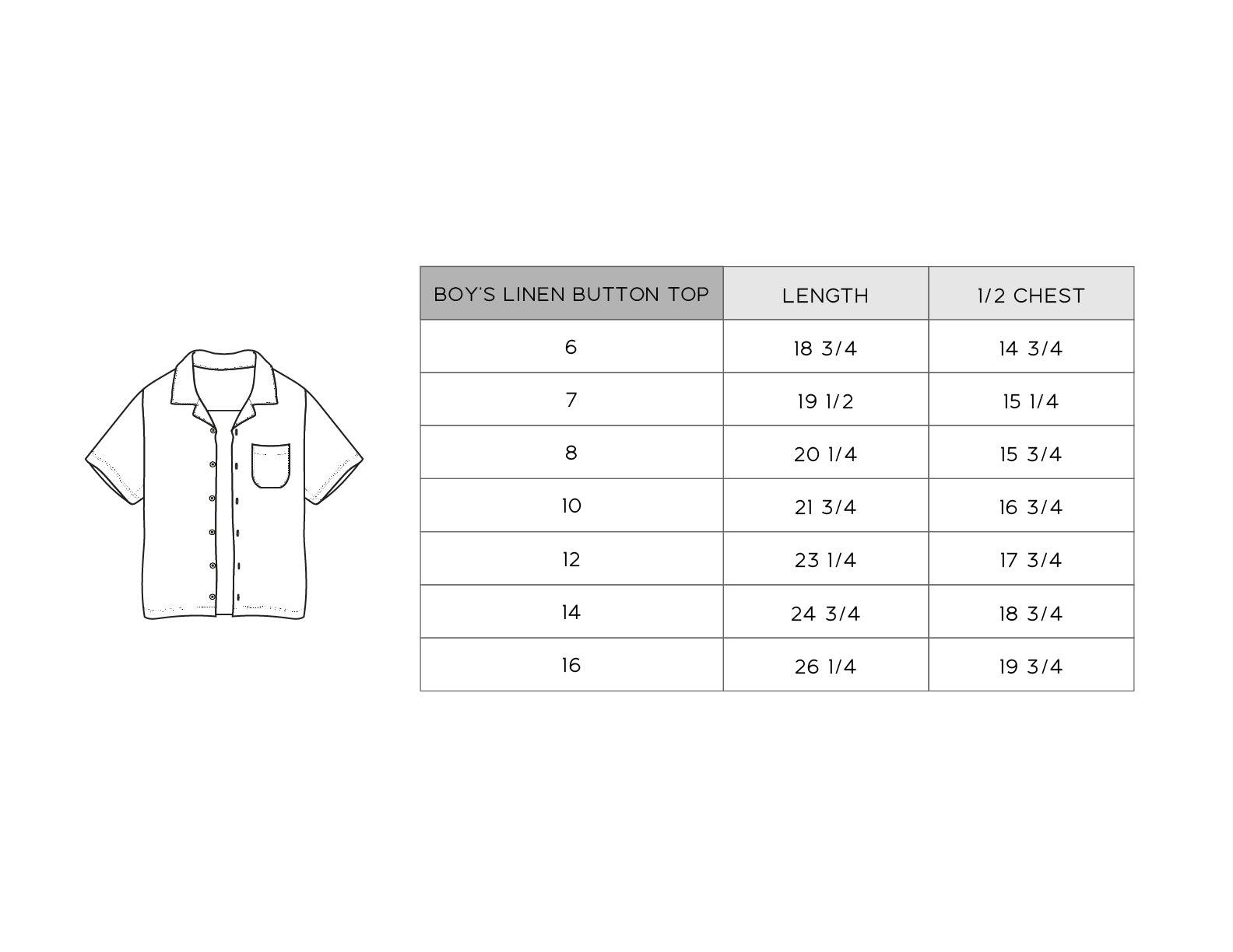 Boys Linen Button Top in Coconut