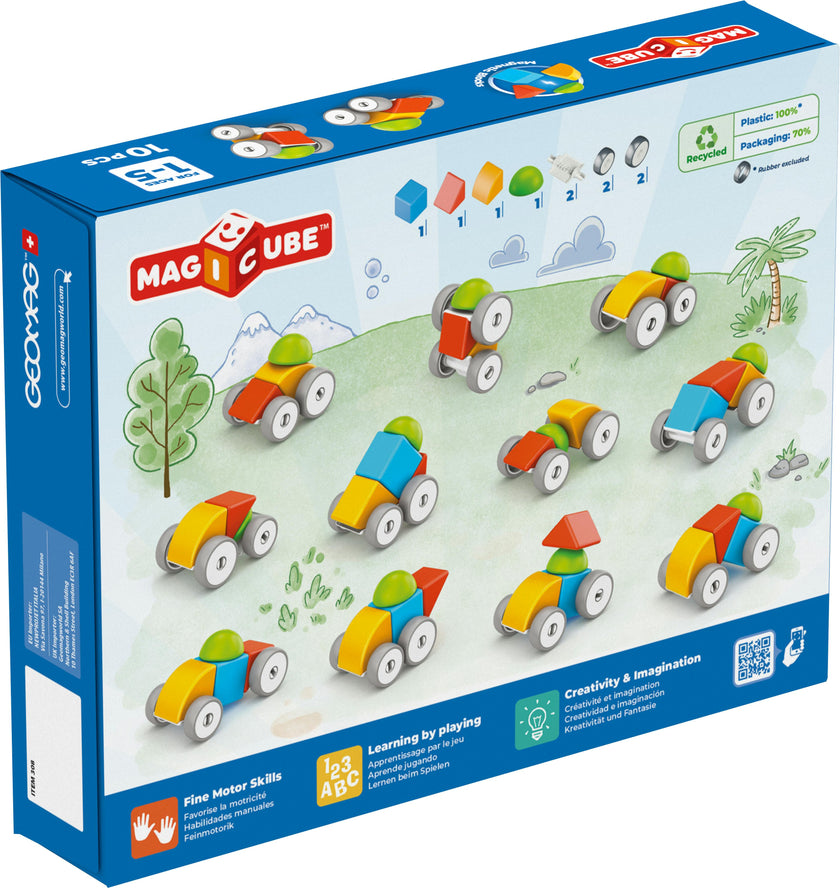 Geomag™ Magicube Blocks Cars 10 Piece Playset