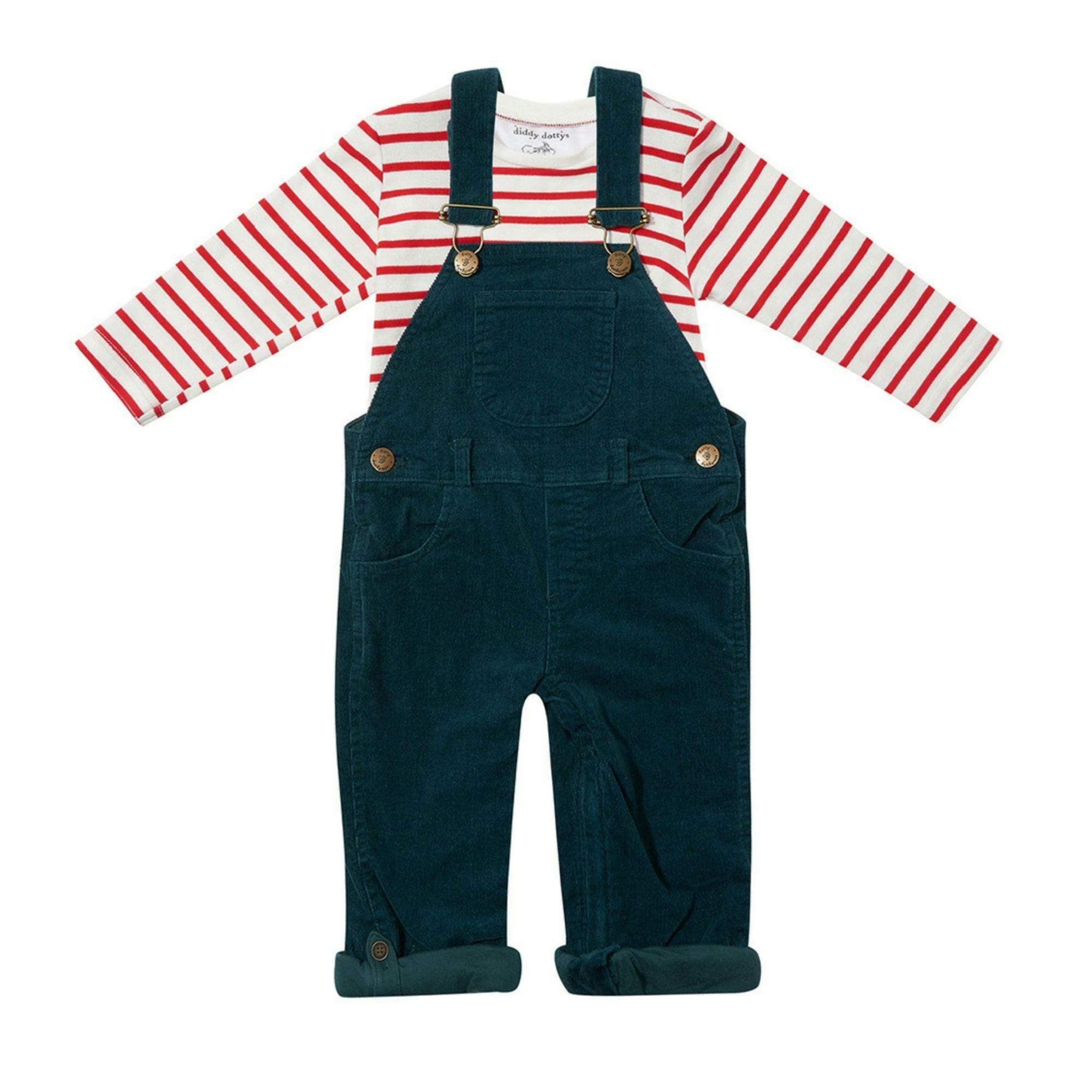 Evergreen Corduroy Overalls