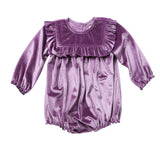 Baby Girls Quinn Bubble - Lavender Velour