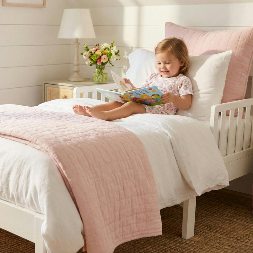 Pink Posy Short Sleeve & Shorts Bamboo Toddler Pajama Set