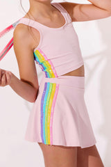 Pink Rainbow Sherbet Sequin Tennis Set