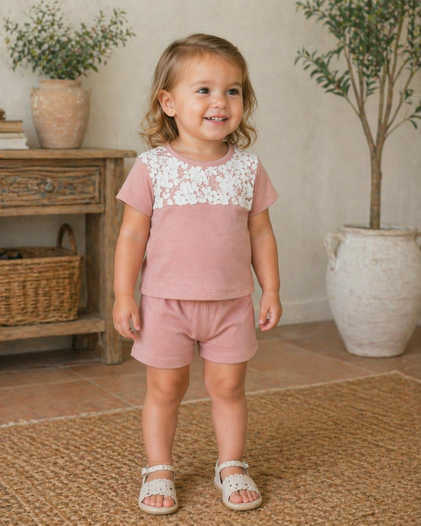 Lace Yoke 2pc Set