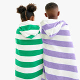 Kids stripe hoodie towel