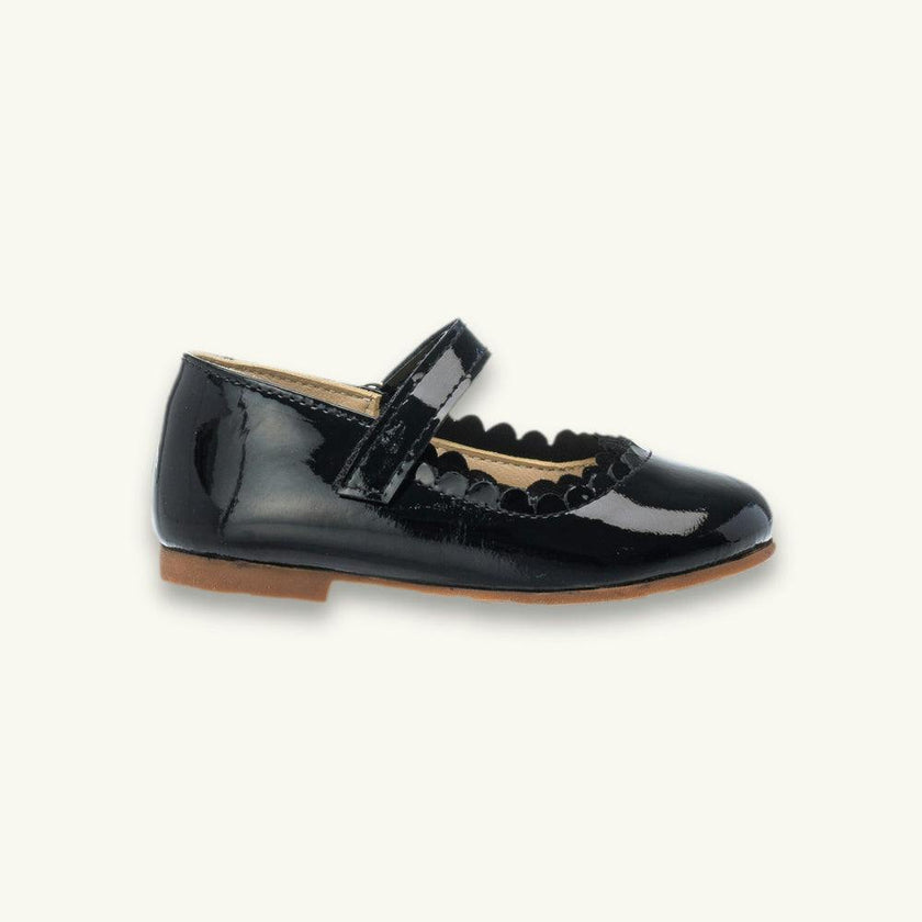 Toddler Aria Ballet Flat | Black Patent Leather