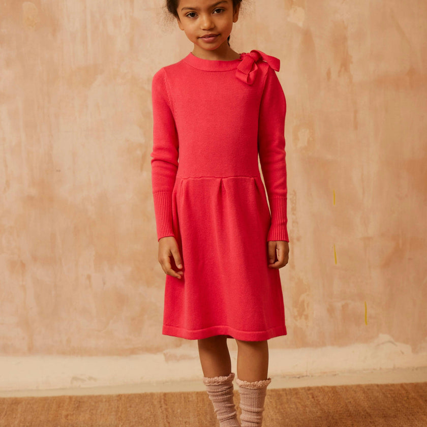 Bow Tie Dress | Raspberry