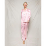 Women's Silk Pajama Set in Black