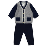 LES LUTINS Louis Cashmere Baby Set - Grey
