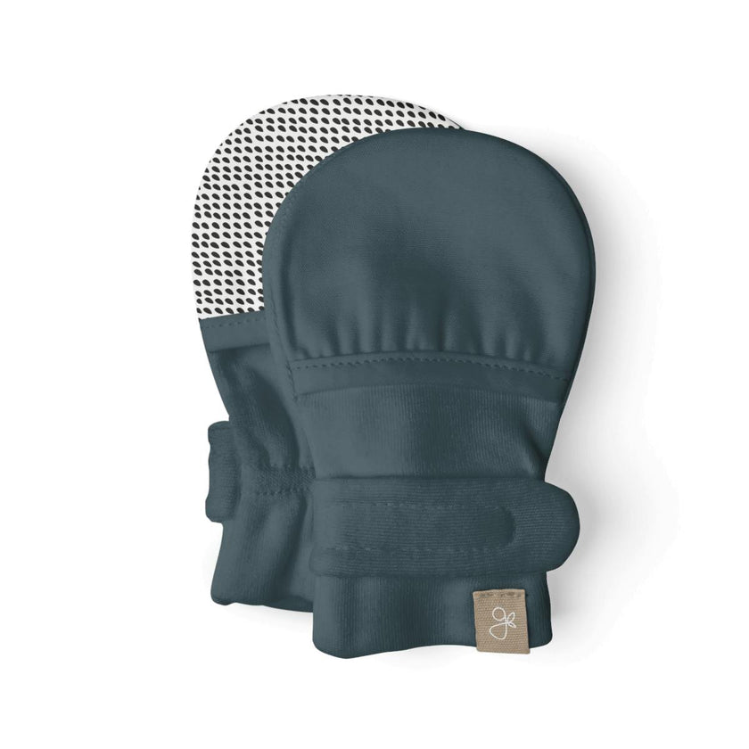 STAY ON MITTS | MIDNIGHT — Bamboo Organic Cotton Blend, 0–6M