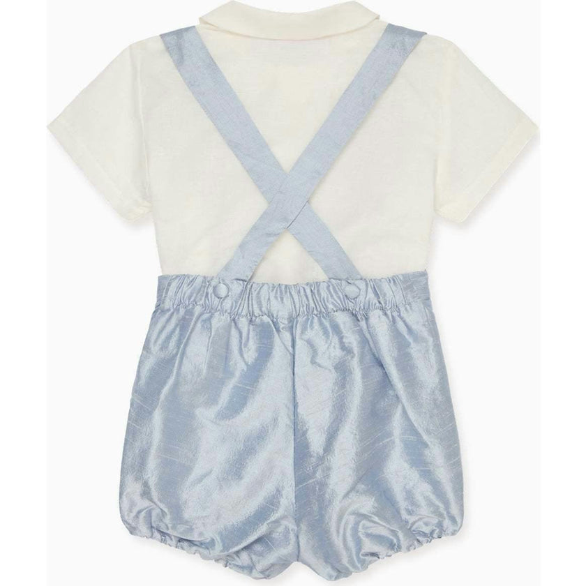 Light Blue Aliso Ceremony Silk Baby Boy Set