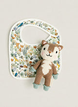 Baby Classic Bib - Foxy Forest and Finley the Fox - Knit Doll Set