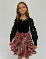 Candy Cane Sequin Striped Skirt