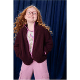 Teddy Fleece Zip Up Jacket, Purple