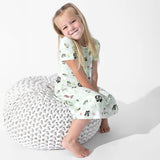 Minecraft: Sleep Repeat Bamboo Girls' Short Sleeve Dress