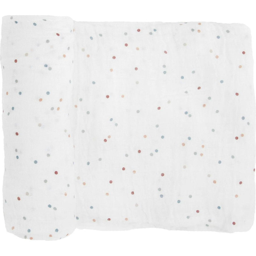 Cotton Muslin Swaddle Blanket - Dots