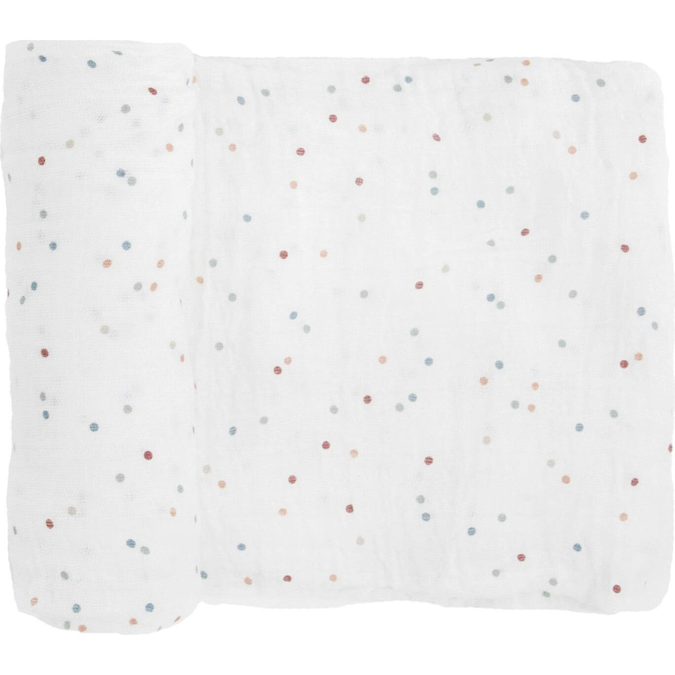 Cotton Muslin Swaddle Blanket - Dots