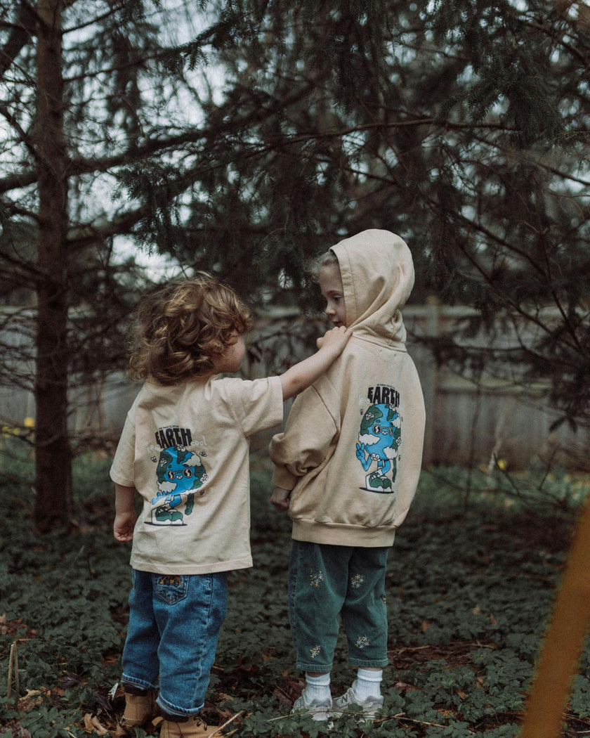 Earth Day Natural Dye Tee in Shortbread