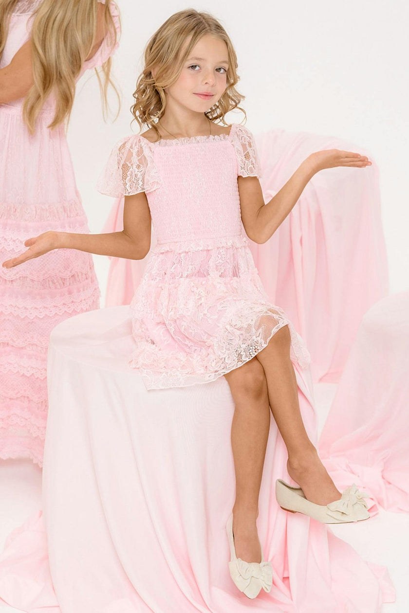 Mini Addy Dress in Light Pink